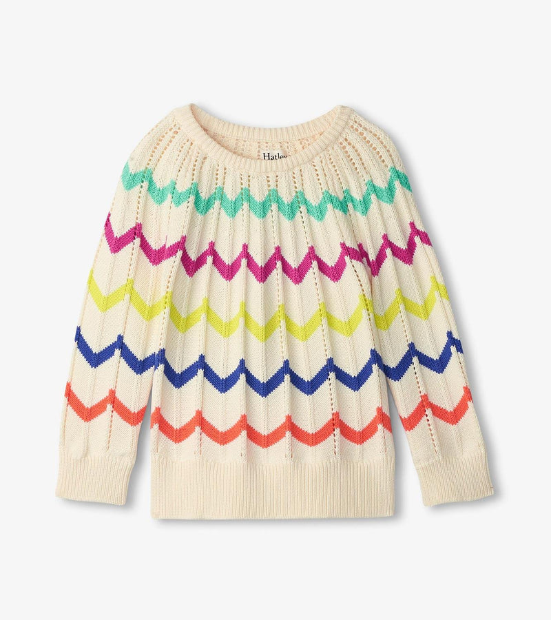 Hatley Rainbow Chevron Pullover Sweater