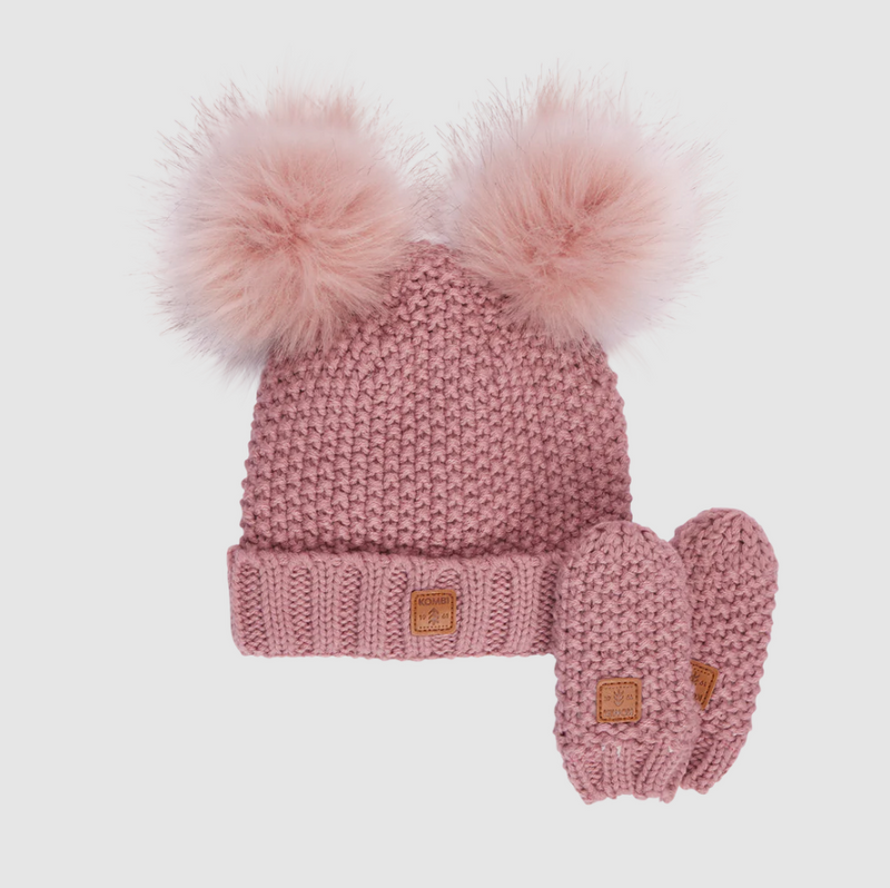 Kombi Adorable Knit Toque & Mitts Set - Infant