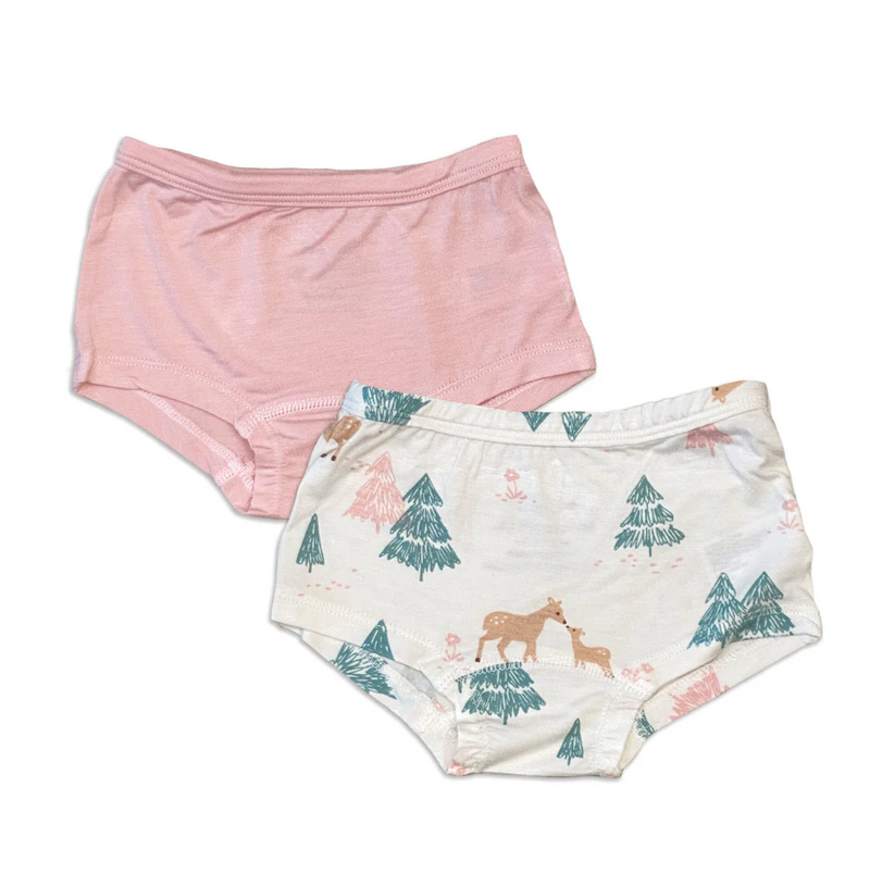 Silkberry 2 Pack Deer Forest Print/Teatime Pink Underwear