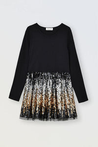 Molly Bracken Girl Dress with Sequin Skirt