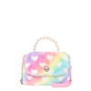 OMG Heart-Printed Plush Flap Front Crossbody