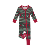 Posh Peanut Holiday Fair Isle Convertible Onesie