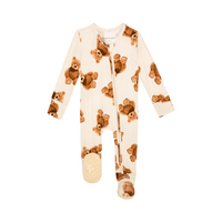 Posh Peanut Teddy Freddy Footed Onesie