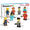 PicassoTiles 4pc City Builder Character Figure Set