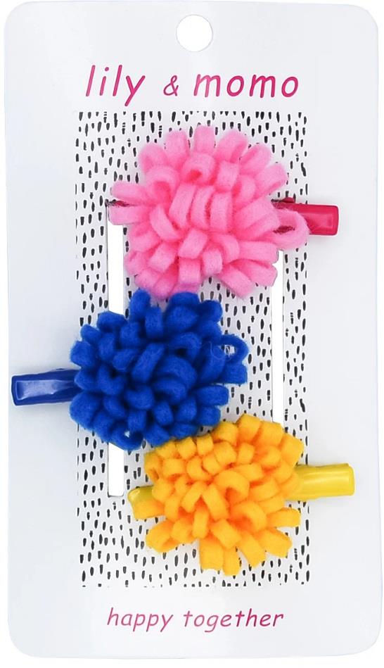 Lily & Momo Carnival Pom Pom Hair Clips