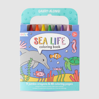 Ooly Sea Life Carry Along! Coloring Book and Crayon Set