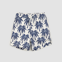 Miles The Label Palm Tree Print Swim Trunk