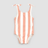 Miles The Label Coral Striped Swimsuit