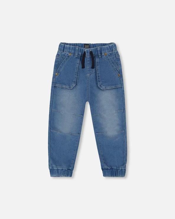 Deux Par Deux French Terry Denim Jogger