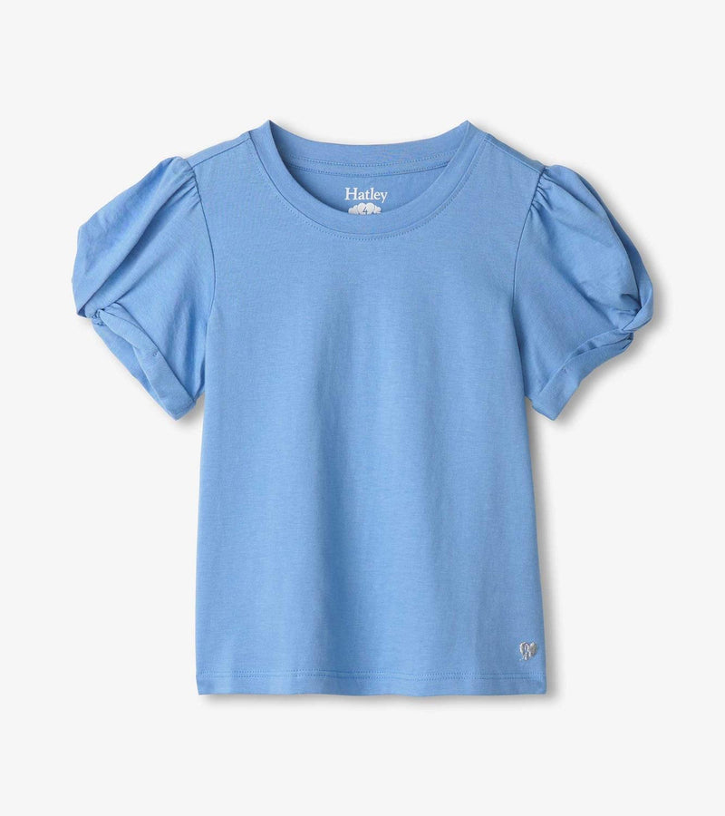 Hatley Cornflower Blue Twisted Sleeve Tee