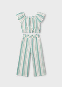 Mayoral Striped Top & Pant Set 3560