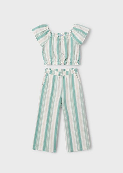 Mayoral Striped Top & Pant Set 3560