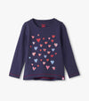 Hatley Falling Hearts Long Sleeve Top