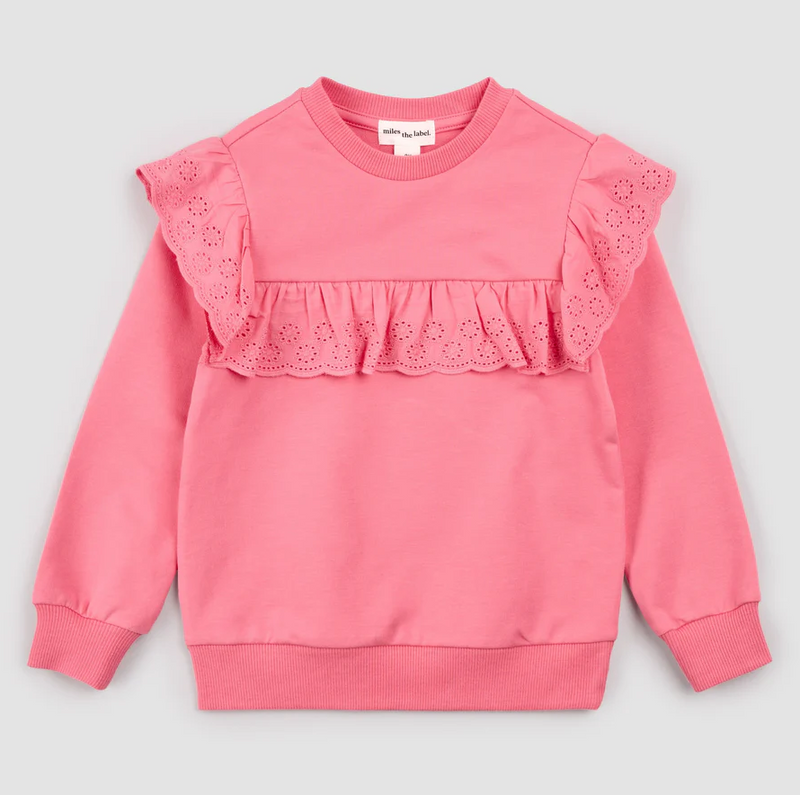 Miles The Label Confetti Eyelet Long-Sleeve Top