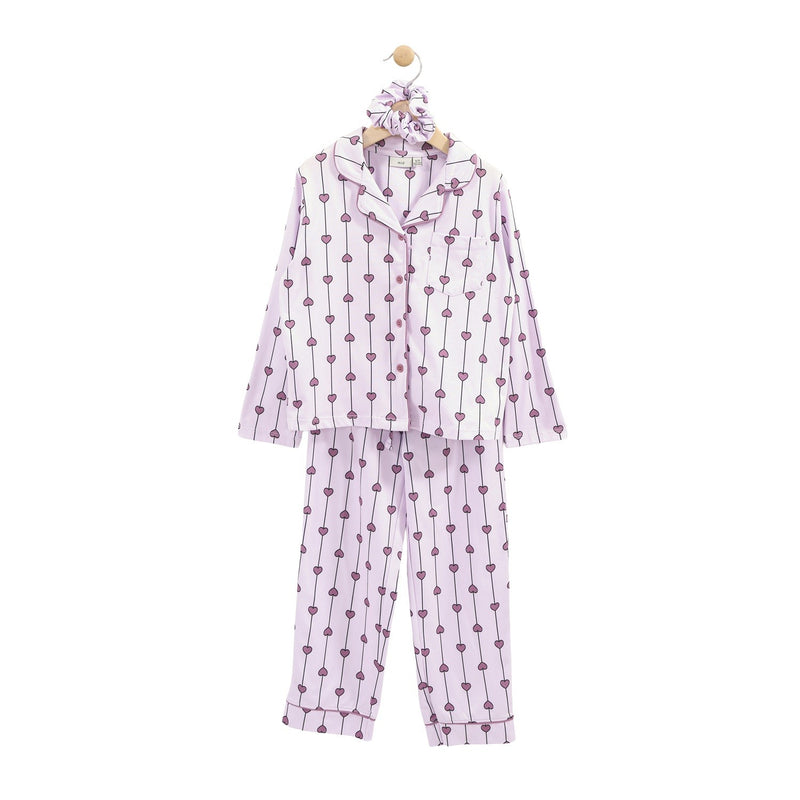 M.I.D Hearts PJ Set with Scrunchie
