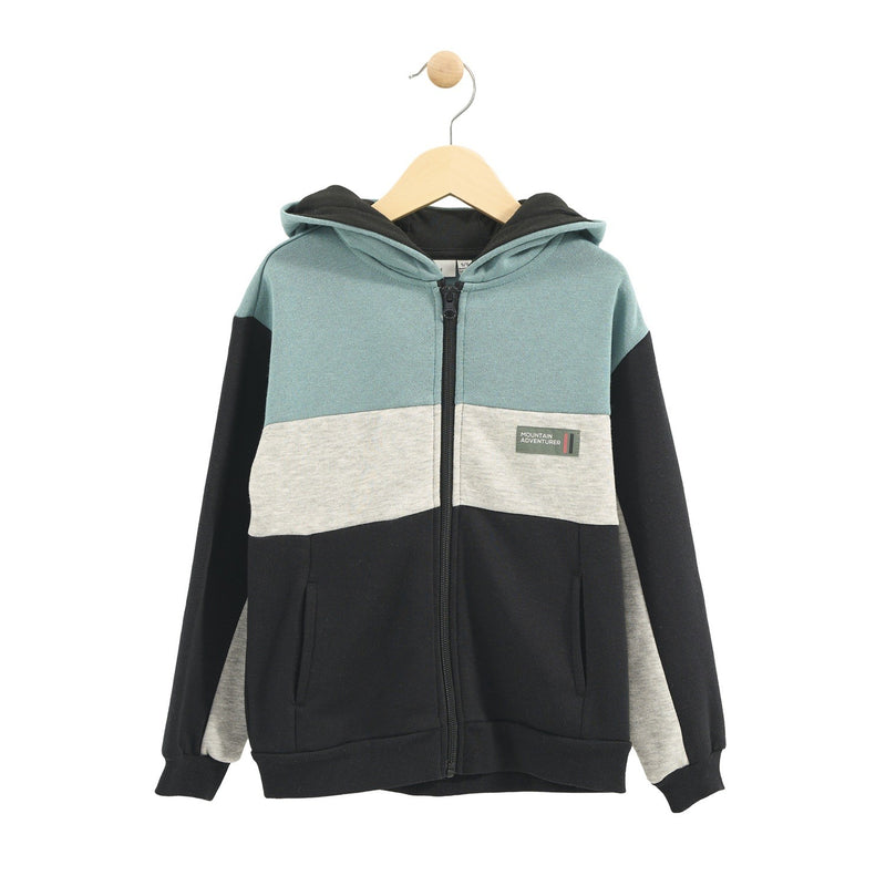 M.I.D Color Block Zip Hoodie