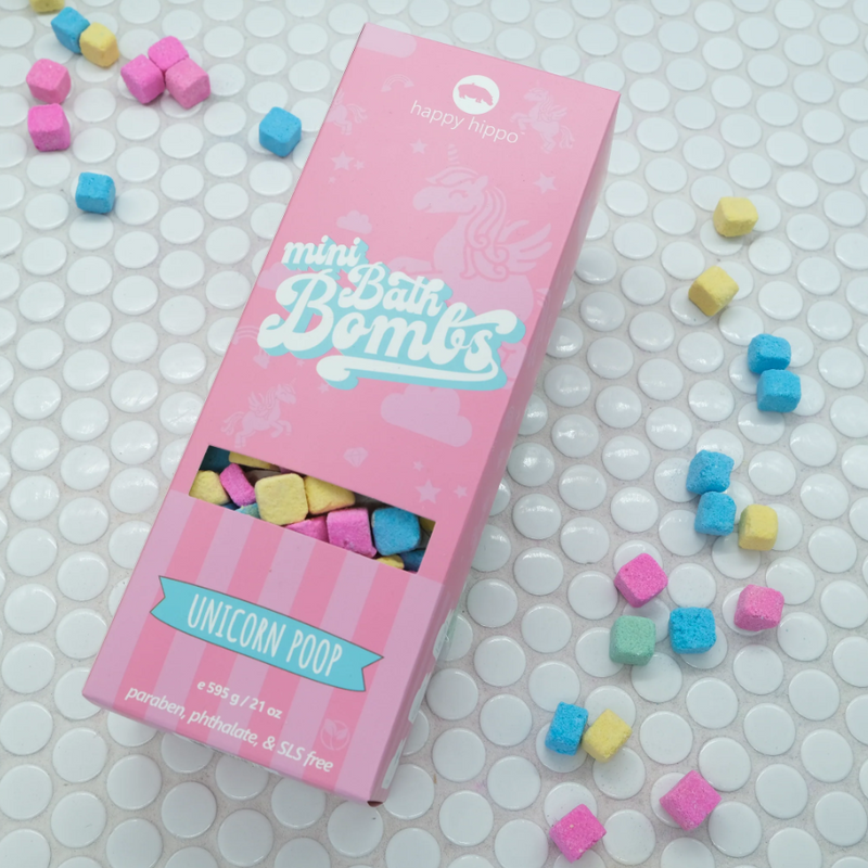 Happy Hippo Unicorn Poop Mini Bath Bombs - Box