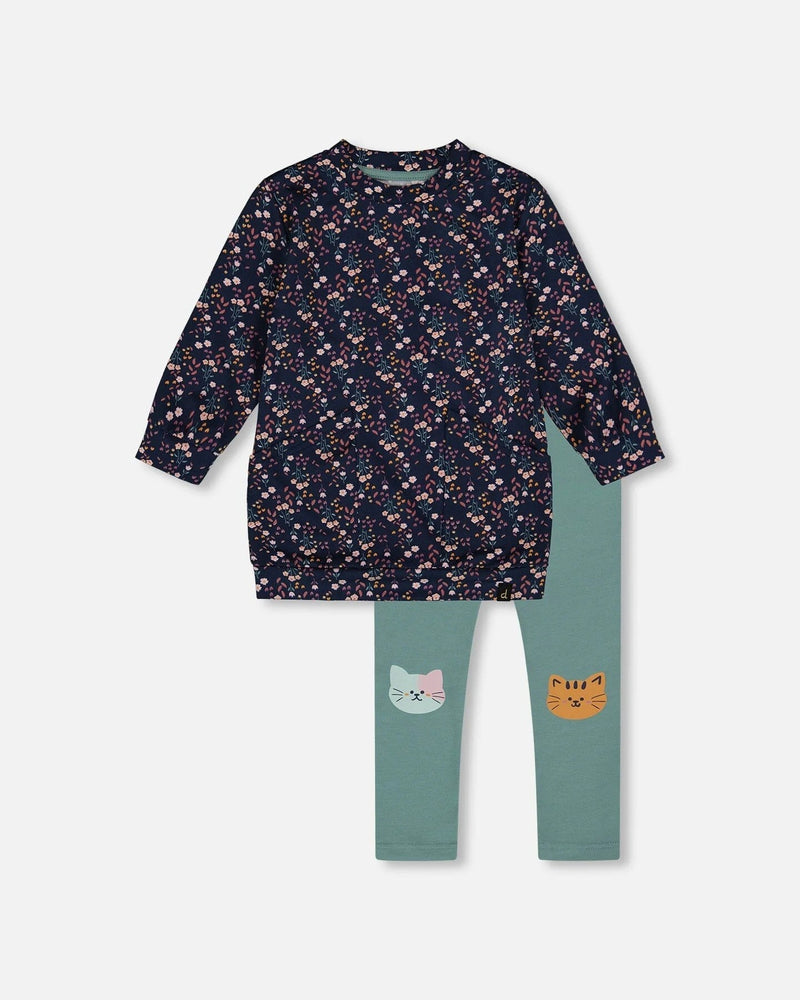 Deux Par Deux Tunic And Leggings Set