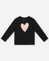 Deux Par Deux Organic Cotton Long Sleeve with Heart