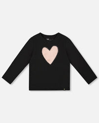 Deux Par Deux Organic Cotton Long Sleeve with Heart