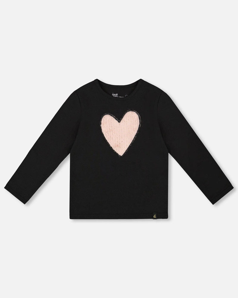 Deux Par Deux Organic Cotton Long Sleeve with Heart