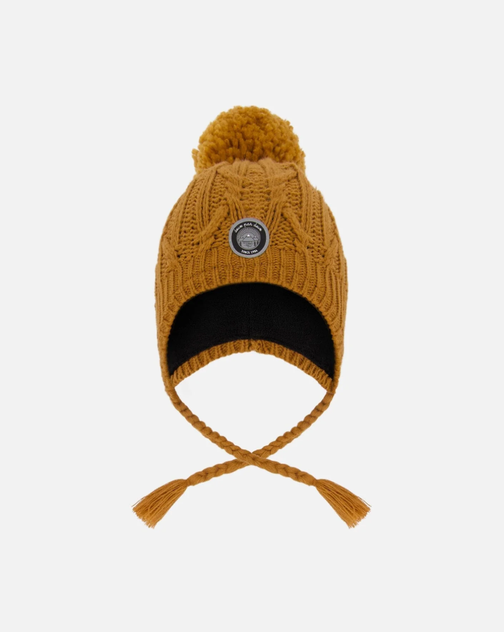 Deux Par Deux Lined Toque with Pompom