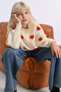 Molly Bracken Girl Heart Knitted Sweater