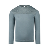 Koko Noko Lace Collar Detail Long Sleeve Top