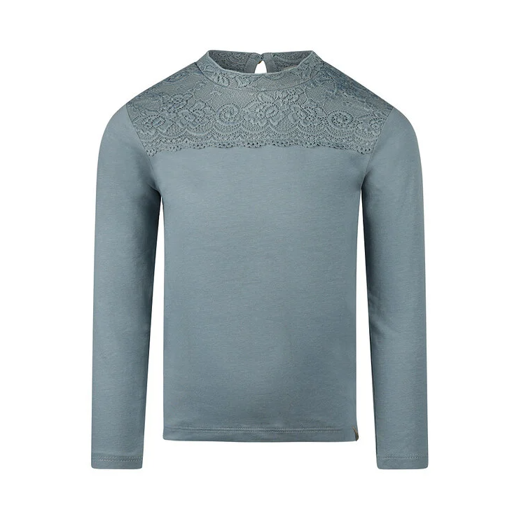 Koko Noko Lace Collar Detail Long Sleeve Top