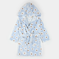 Petit Lem Daisy Print Plush Robe