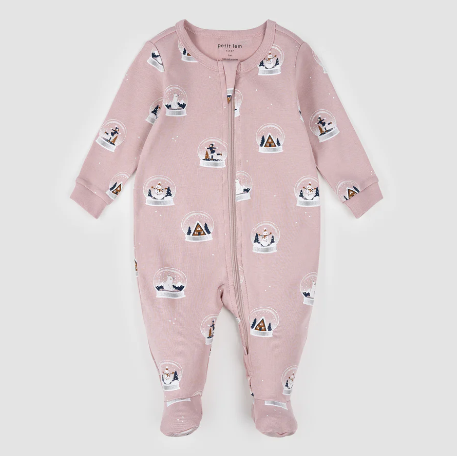 Petit Lem Snowglobe Print Sleeper