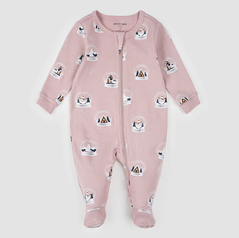 Petit Lem Snowglobe Print Sleeper