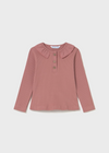 Mayoral Ruffle Collar Long Sleeve Top 2112
