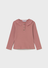 Mayoral Ruffle Collar Long Sleeve Top 2112