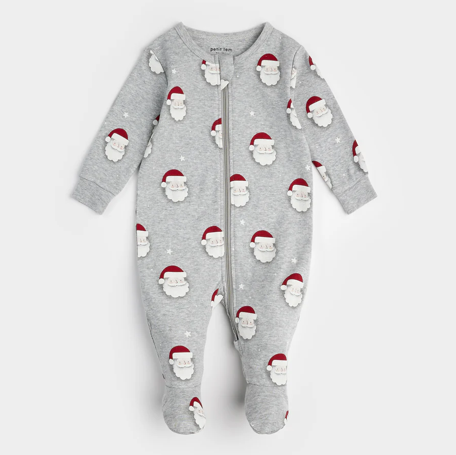 Petit Lem Santa Print Sleeper