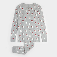 Petit Lem Men's Santa Print PJ Set