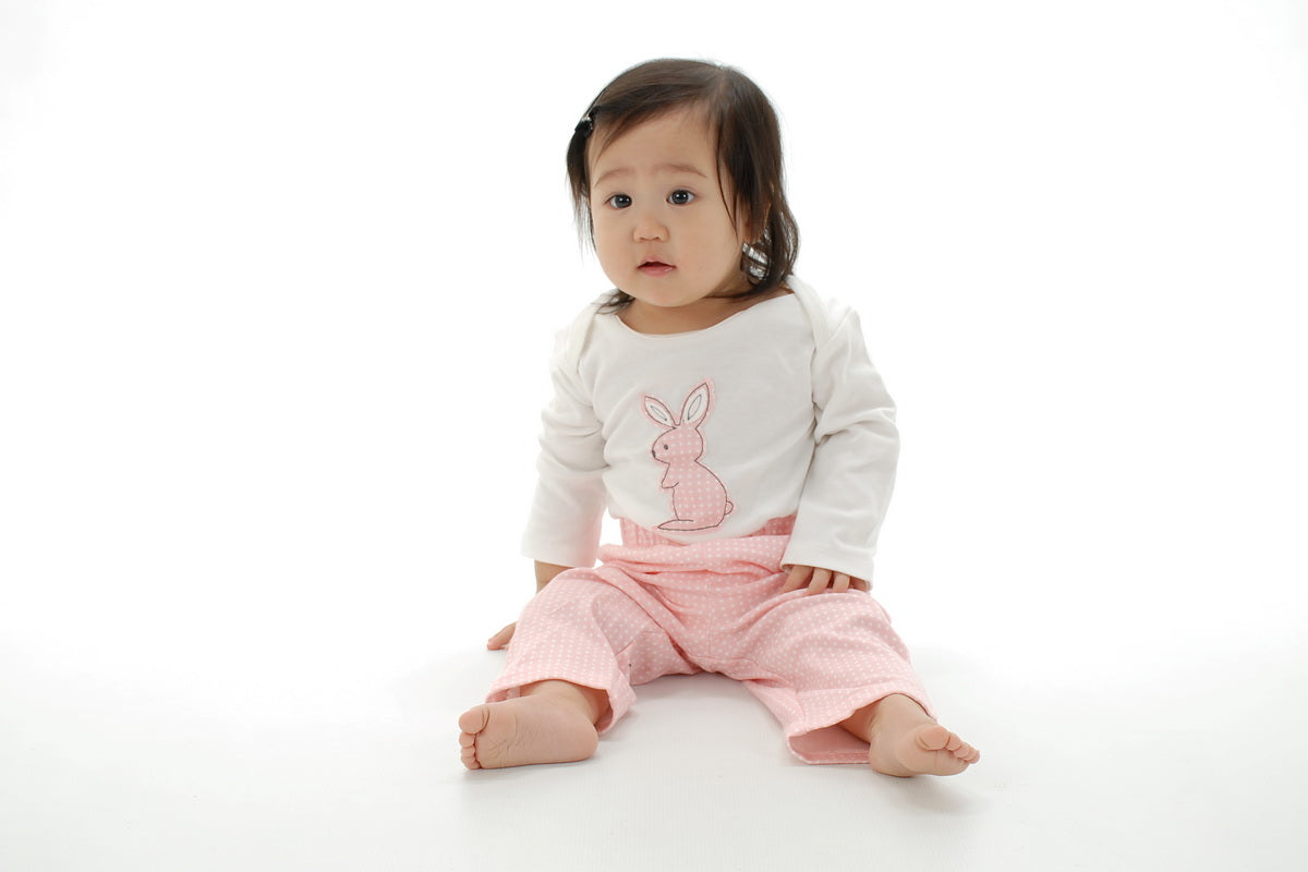 Silkberry Organic Cotton Pullover Pant (Blush dot)