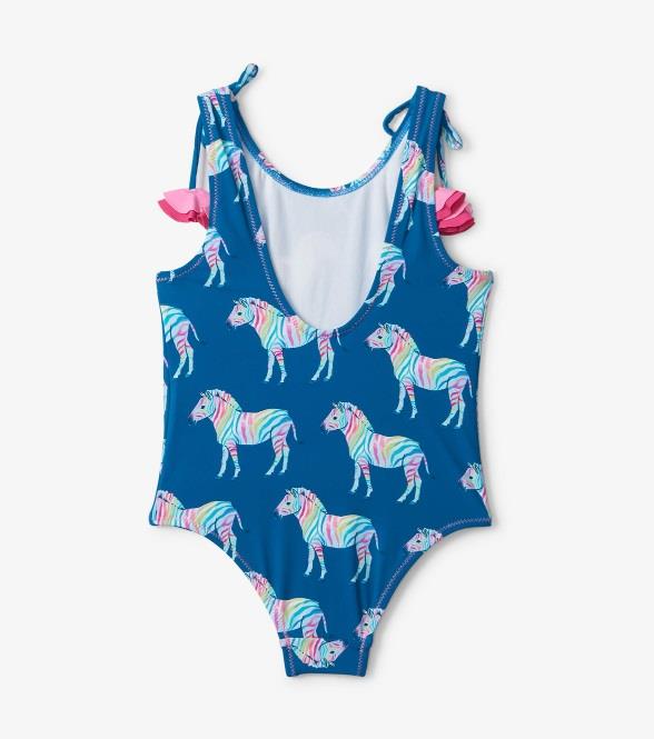 Hatley Rainbow Zebra Shoulder Bow Swimsuit – Head