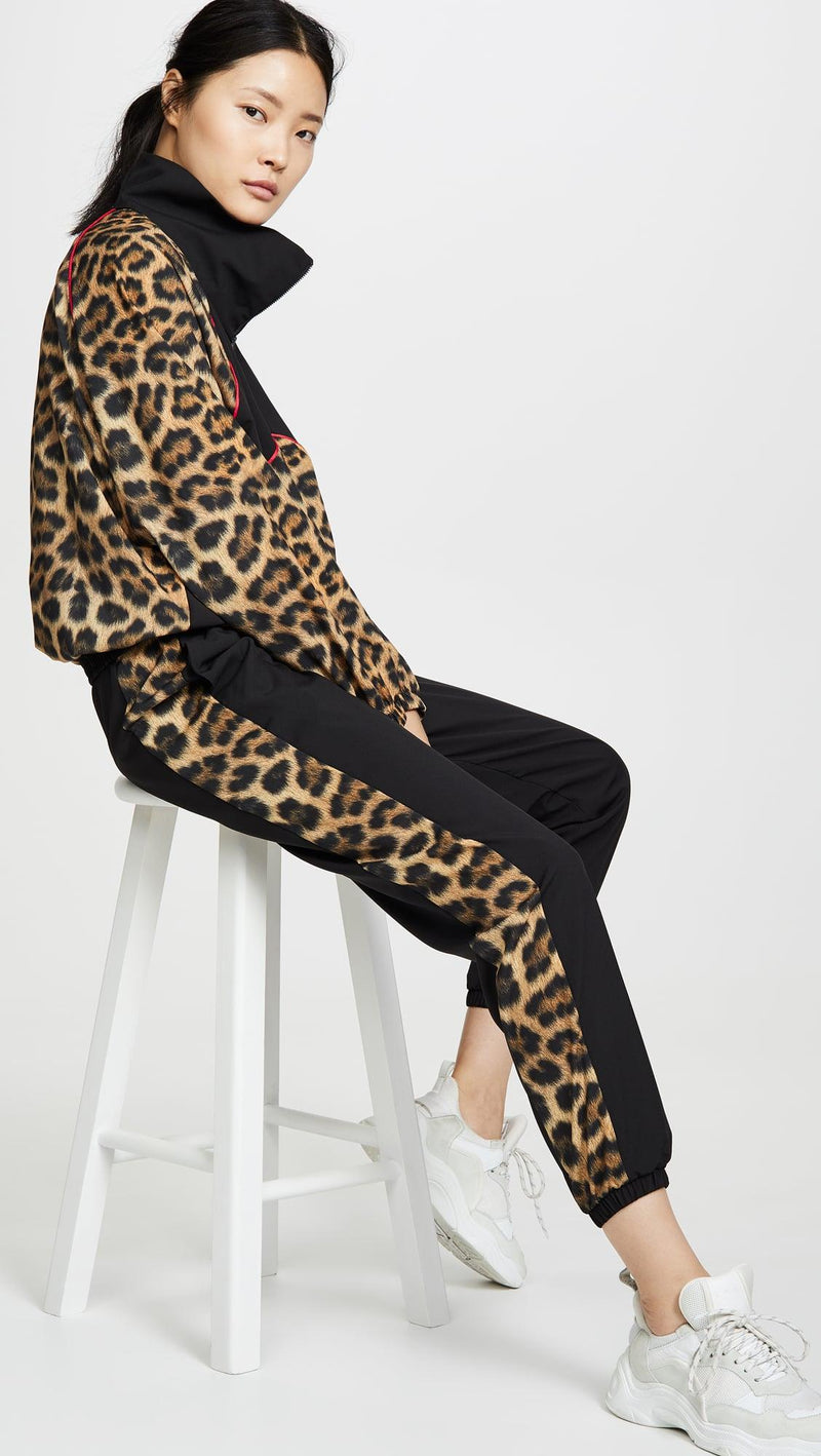 Terez Women's Leopard Side Stripe Jogger