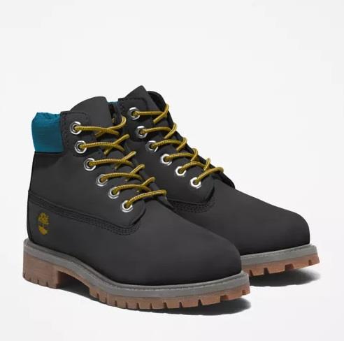 Blue and black timberlands best sale