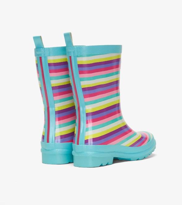 Hatley Magical Stripes Shiny Rain Boot