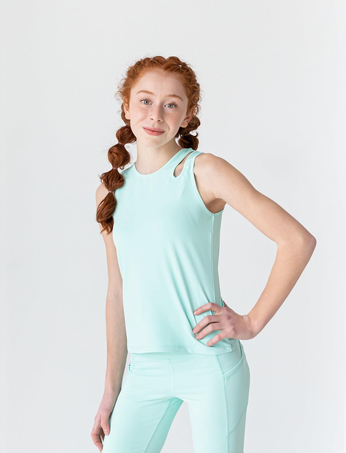 Jill Yoga Little Girl's Wrap-Front Long-Sleeve Top