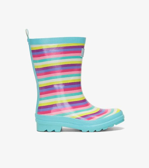 Hatley Magical Stripes Shiny Rain Boot